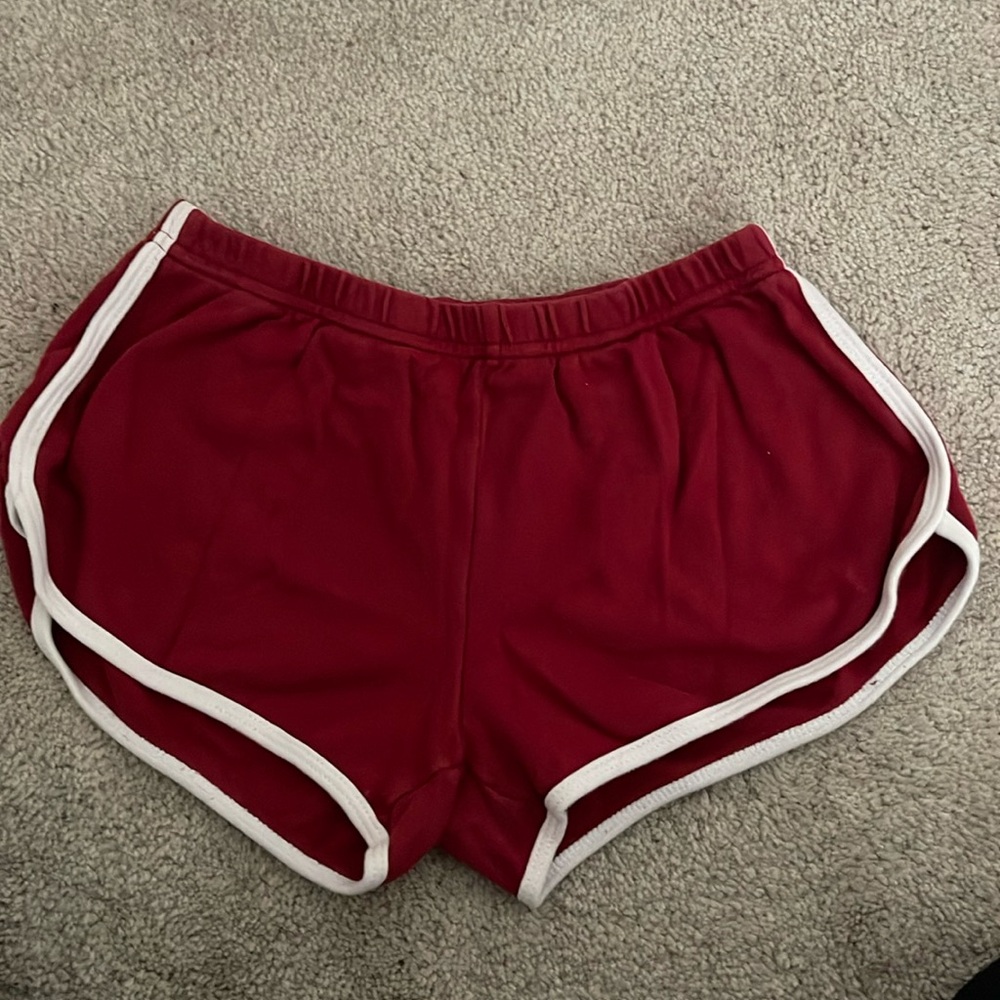 American apparel red & white shorts!